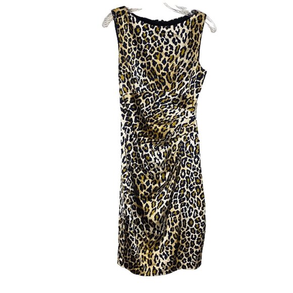 Cache Leopard Print Sleeveless Short Dress 10 - Picture 1 of 4